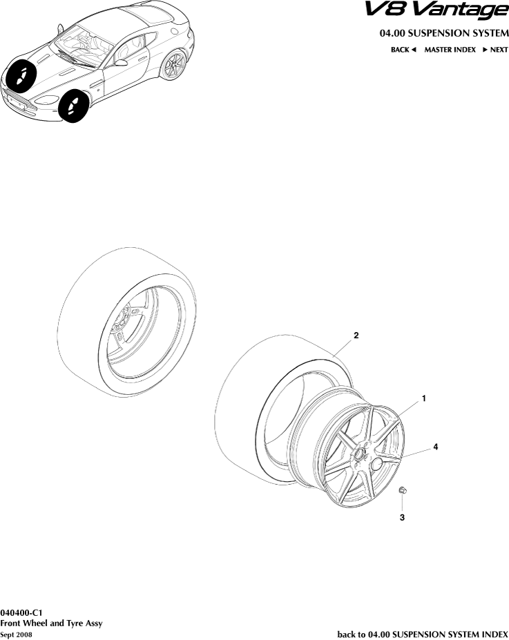 Front Wheels & Tyres, to 09MY