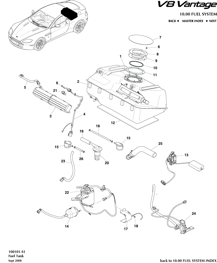 Fuel Tank Assy, to 13MY