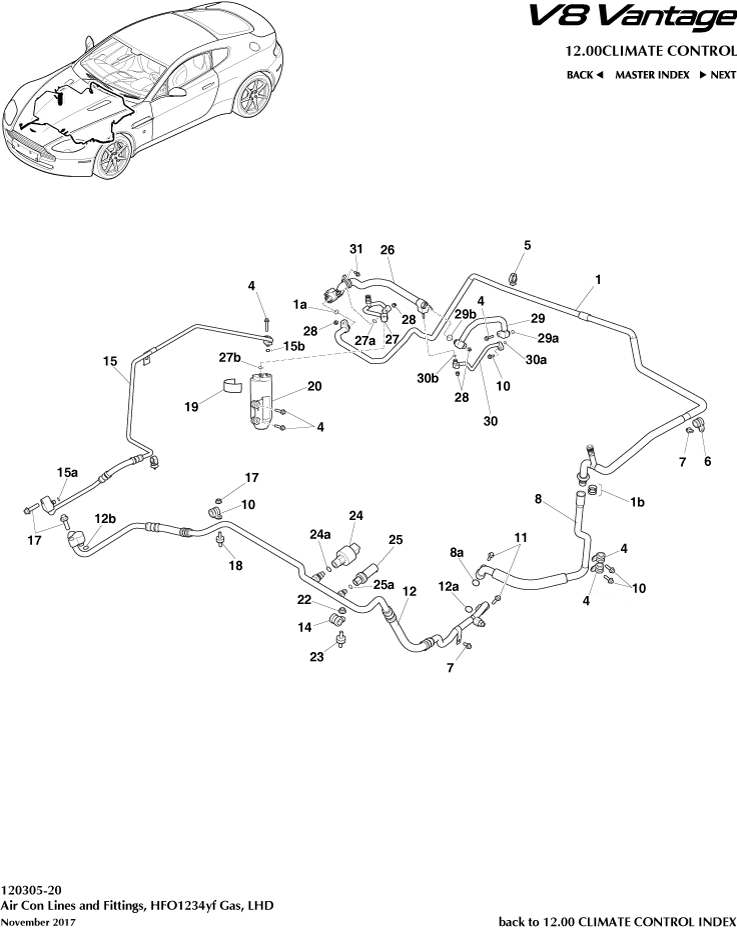Air Con Lines, HFO1234yf Gas, LHD