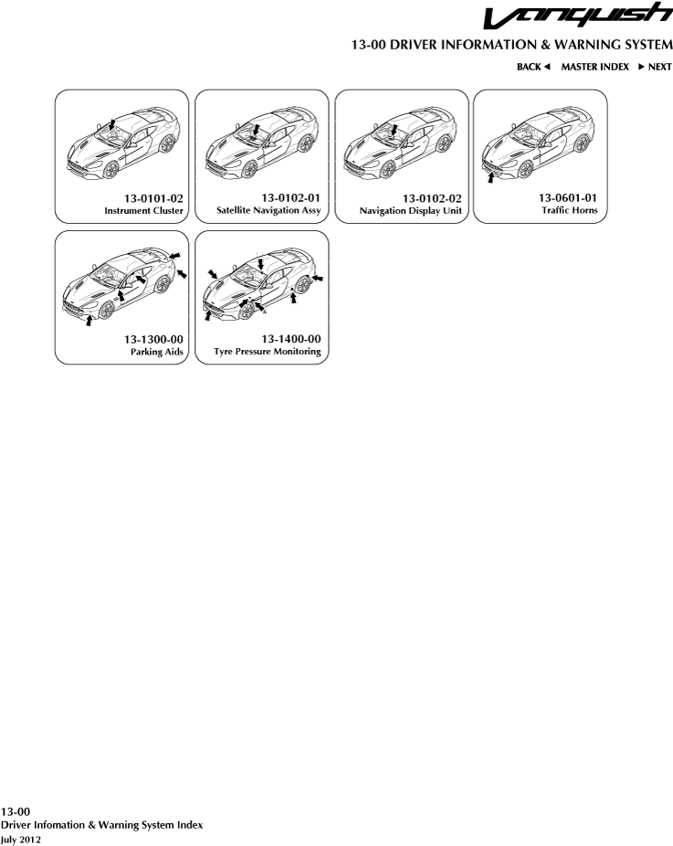 13-00 - Driver Information & Warning