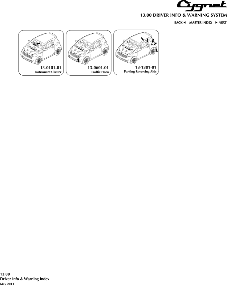 13-00 - Driver Information & Warning