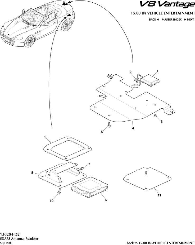 SDARS Antenna, Roadster