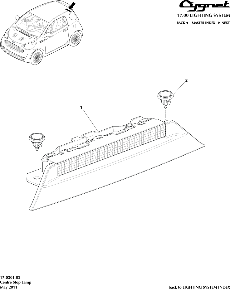 Centre Stop Lamp