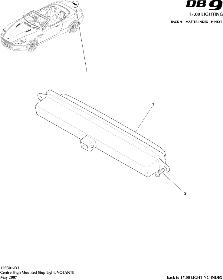 High Mounted Stop Light, Volante