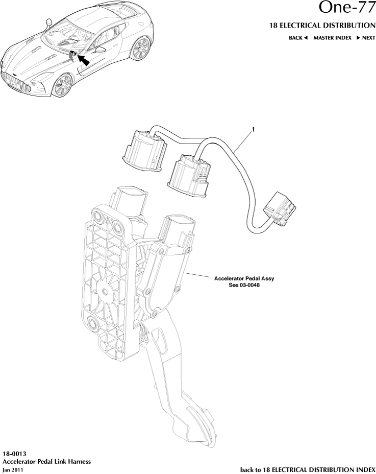 Accelerator Pedal Link Harness