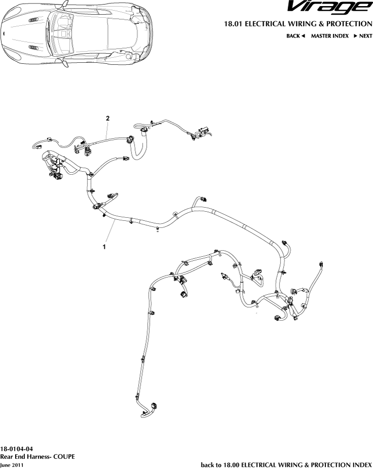 Rear End Harness, Coupe