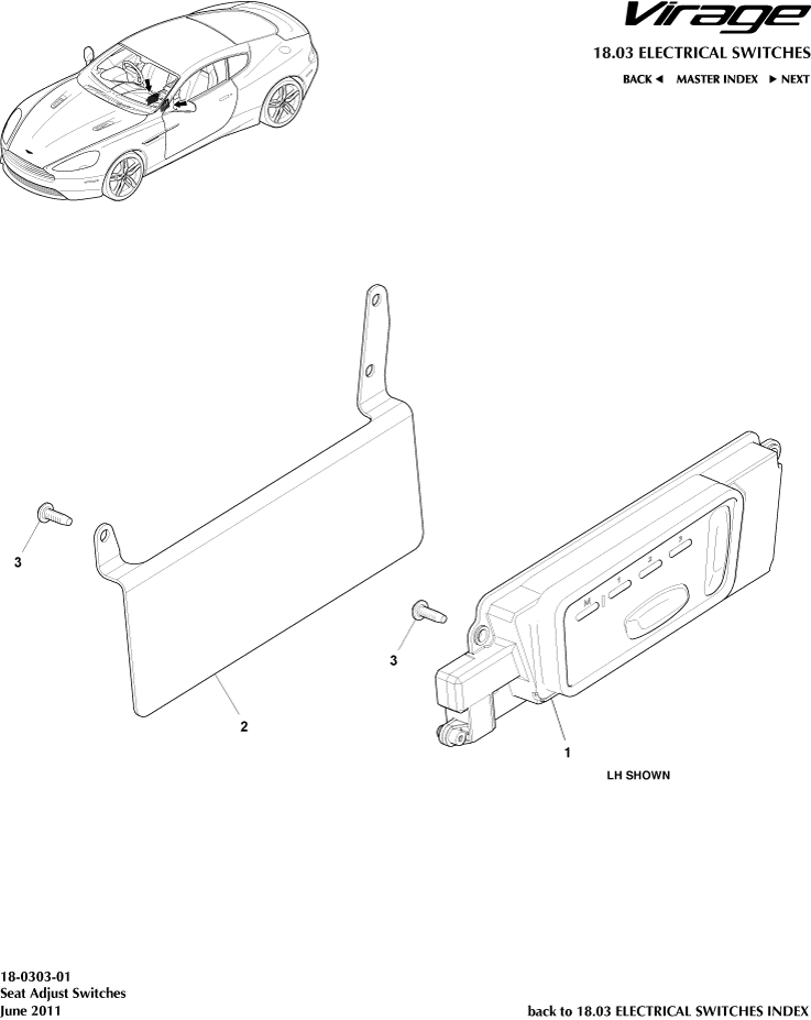 Seat Adjustment Switches