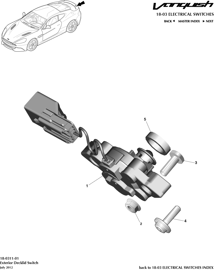 Exterior Decklid Switch