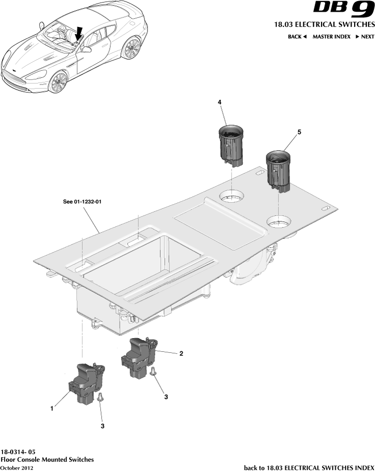 Floor Console Switches