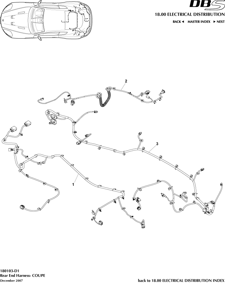 Rear End Harness, Coupe