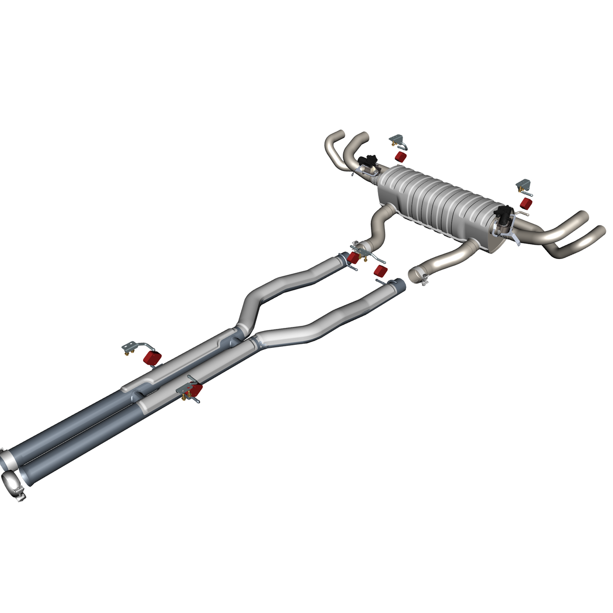 540201 Quad Exhaust System V8-707
