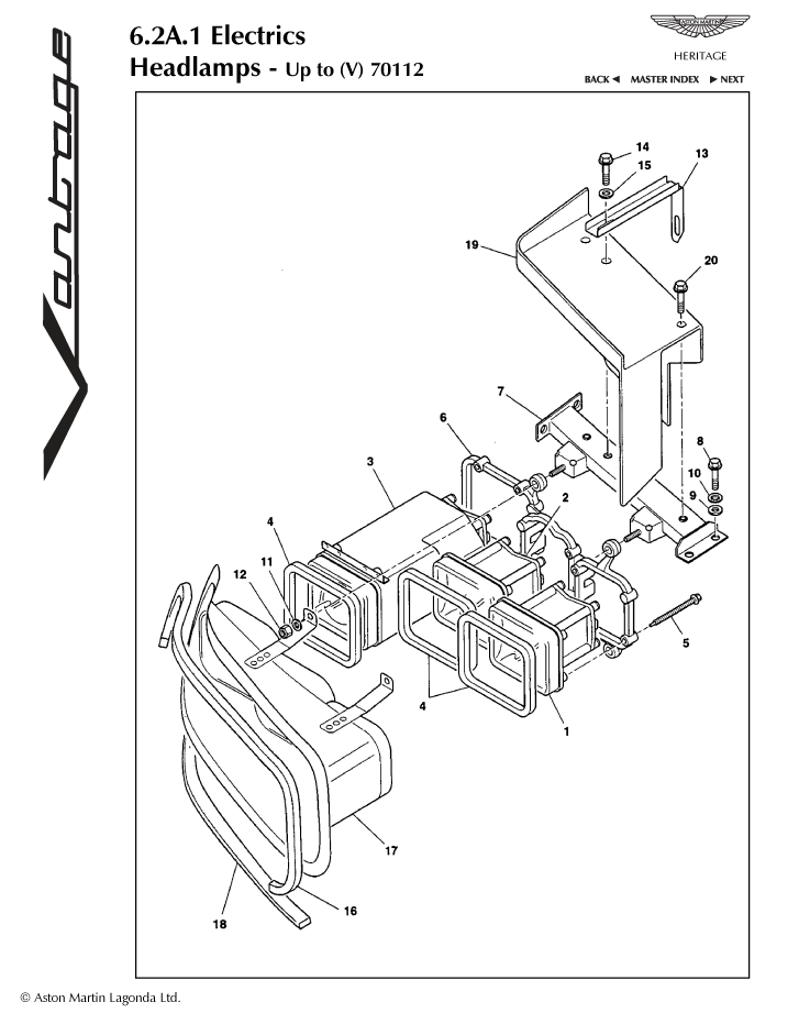 6.2a1 - Headlamps, to VIN V70112