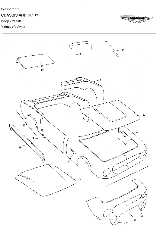 7.3b - Body Panels, Vantage Volante