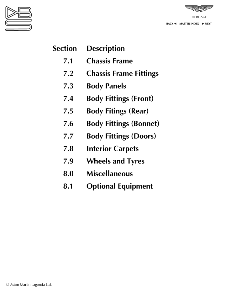 7 - Chassis Frame, Body etc