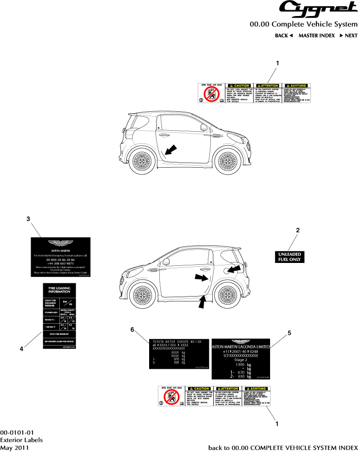 car: CYGNET,item_no: -,quantity: 1,reference: CYGNET_00-00-CYGNET_00-0101-01