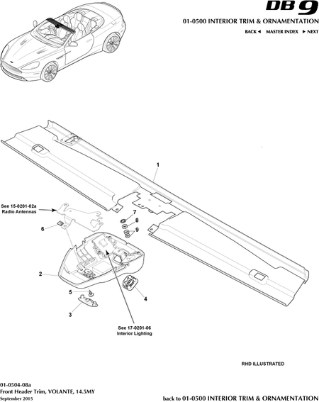car: DB9,item_no: 2,quantity: 1,reference: DB9_13_00-00-DB9_13_01-0504-08a
