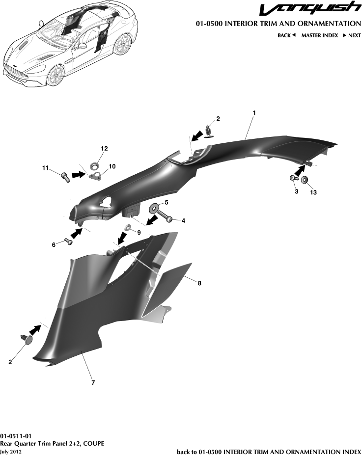 car: VANQUISH,item_no: -,quantity: 1,reference: VANQUISH_13_00-00-VANQUISH_13_01-0511-01