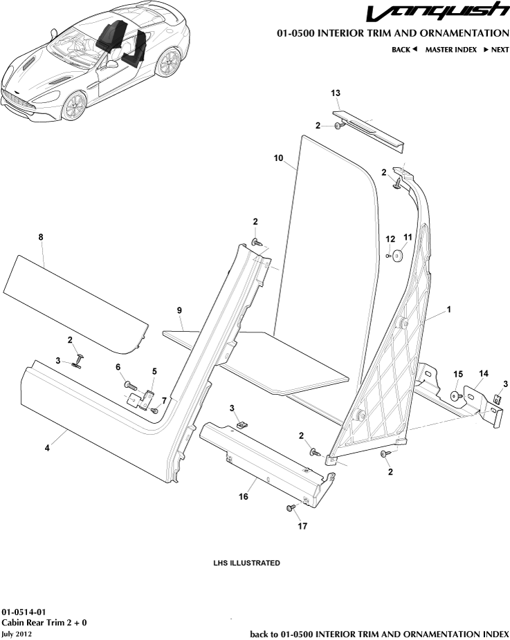car: VANQUISH,item_no: -,quantity: 1,reference: VANQUISH_13_00-00-VANQUISH_13_01-0514-01