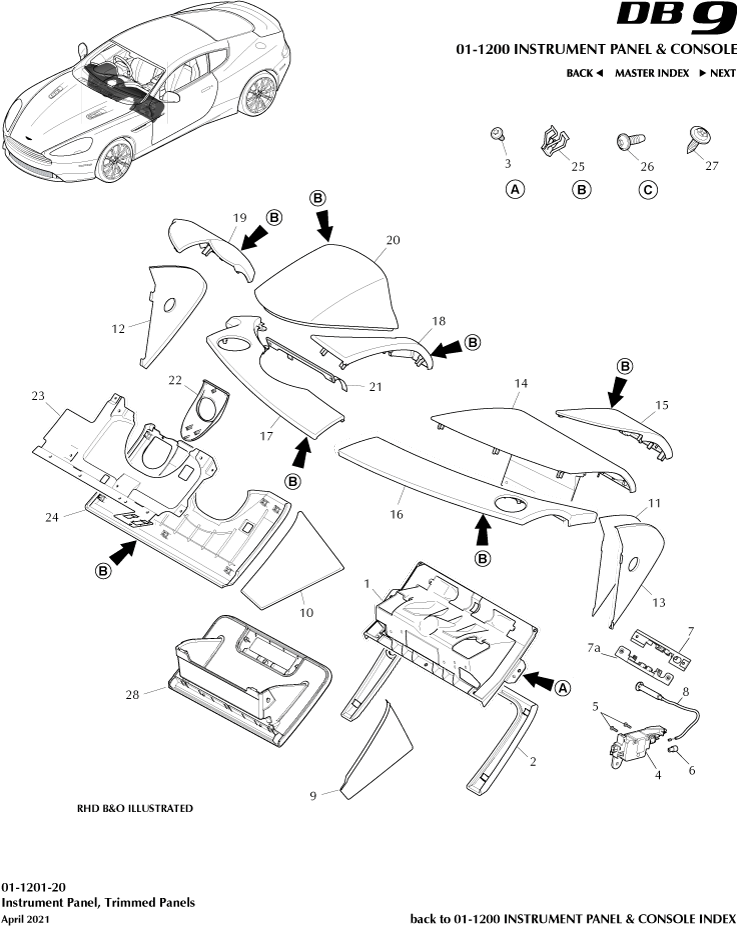 car: DB9,item_no: -,quantity: 1,reference: DB9_13_00-00-DB9_13_01-1201-20