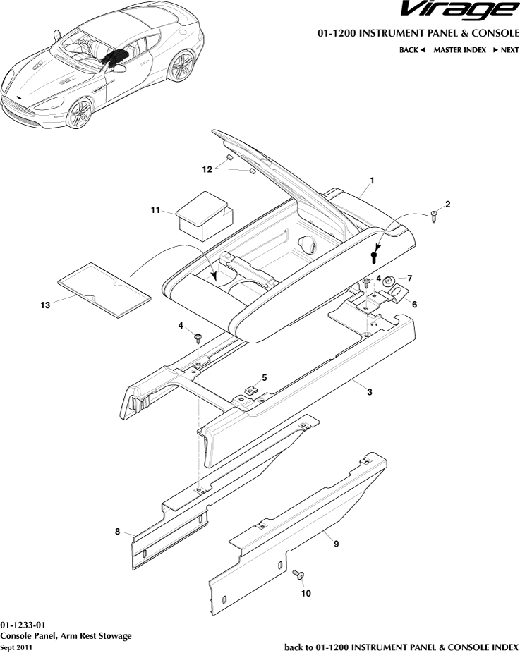 car: VIRAGE,item_no: 1,quantity: 1,reference: VIRAGE_00-00-VIRAGE_01-1233-01