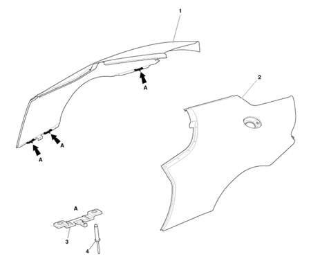 Image of REAR BODY SIDE PANEL FIXING CLIP