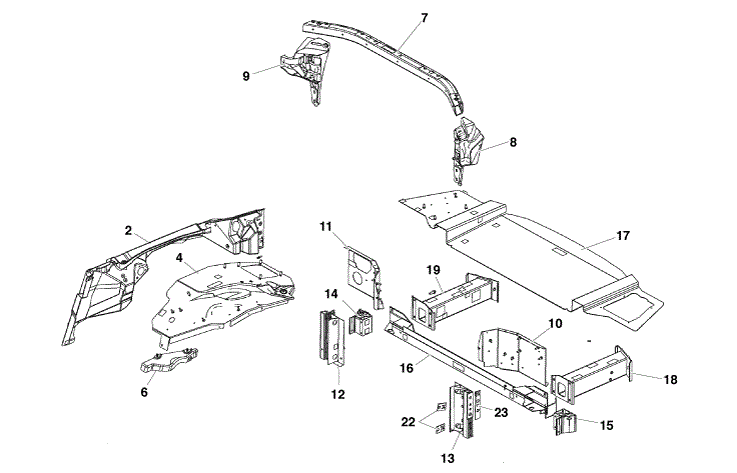 Image of REINFORCEMENT TAIL GATE SUPPORT BEAM