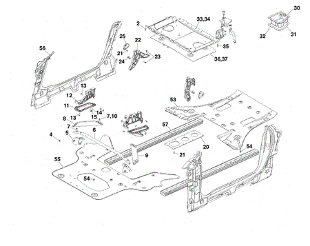 Image of FRONT FLOOR PAN UNDERTRAY PANEL