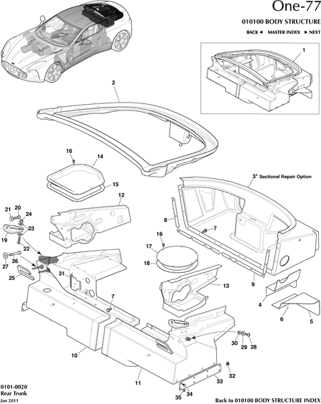 car: ONE-77,item_no: 22,quantity: 4,reference: ONE_77_00-00-ONE_77_0101-0020