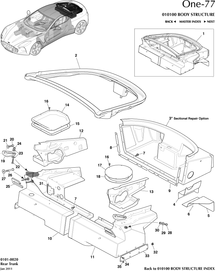 car: ONE-77,item_no: 9,quantity: 2,reference: ONE_77_00-00-ONE_77_0101-0020