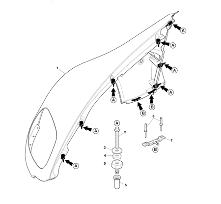 Image of FRONT FENDER FIXING SPACER