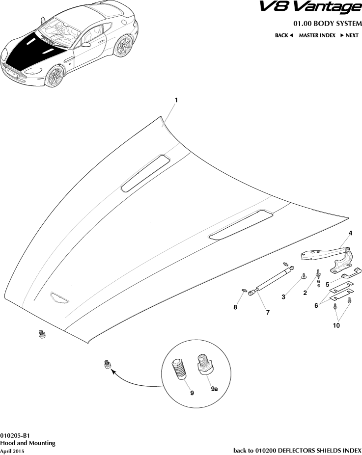car: VANTAGE V8,item_no: 9a,quantity: 2,reference: VANTAGE_V8_00-00-VANTAGE_V8_010205-B1