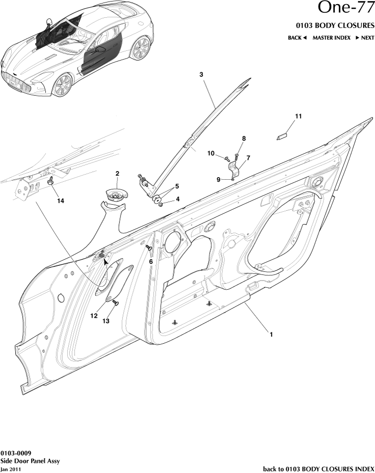 car: ONE-77,item_no: 12,quantity: 1,reference: ONE_77_00-00-ONE_77_0103-0009