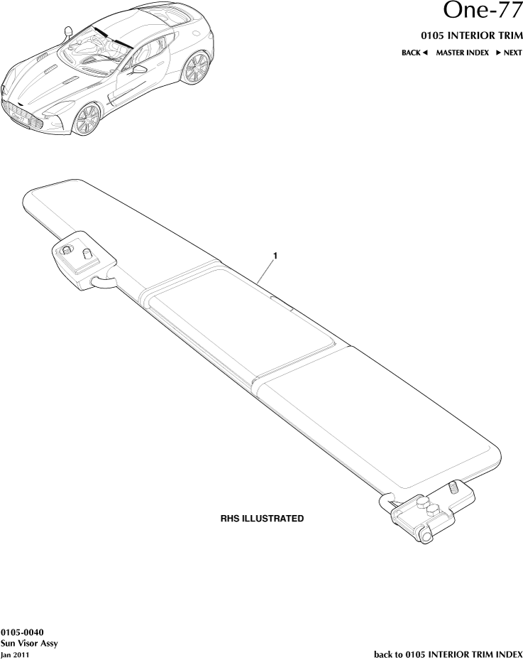 car: ONE-77,item_no: -,quantity: 1,reference: ONE_77_00-00-ONE_77_0105-0040
