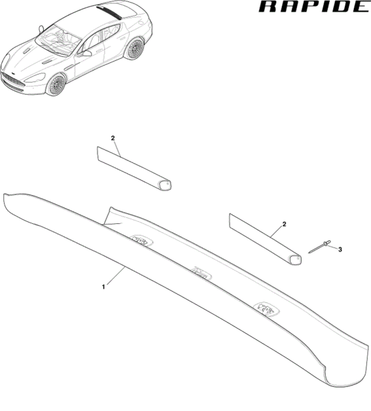 Image of REAR HEADER TRIM WITH LEDS