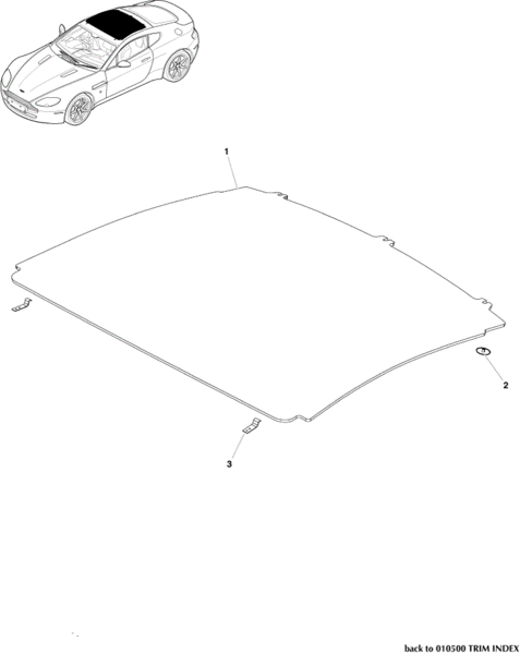 Image of COUPE INNER ROOF HEADLINING MOONSHADOW