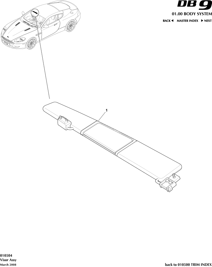 car: DB9,item_no: -,quantity: 1,reference: DB9_05_12_00-00-DB9_05_12_010504
