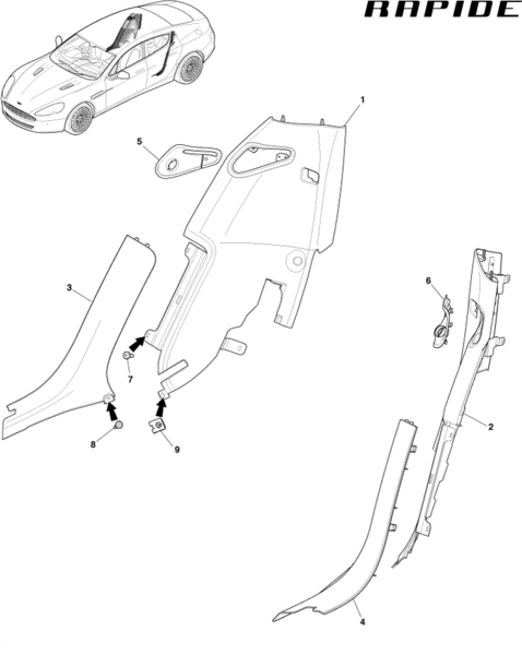 Image of REAR LEATHER SCUFF PLATE INSERT LEFT HAND