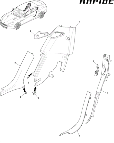 Image of REAR LEATHER SCUFF PLATE INSERT LEFT HAND