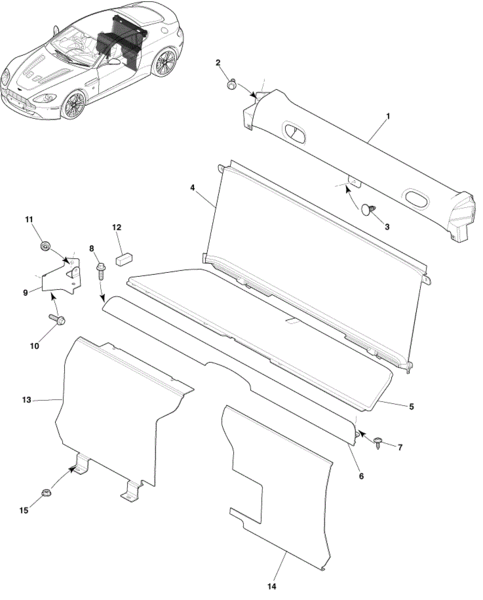 Image of REAR BULKHEAD CENTRE COVER
