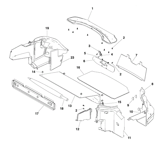 FUEL TANK BOOT TRUNK FLOOR CARPET