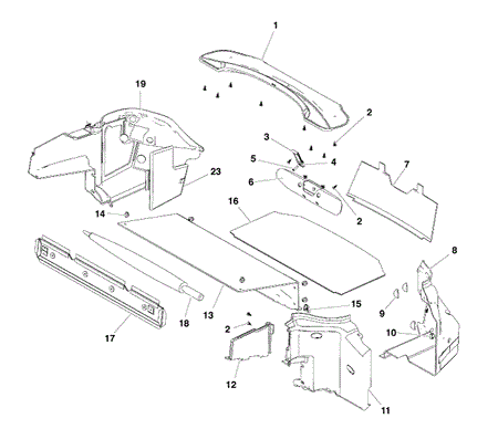 FUEL TANK BOOT TRUNK FLOOR CARPET