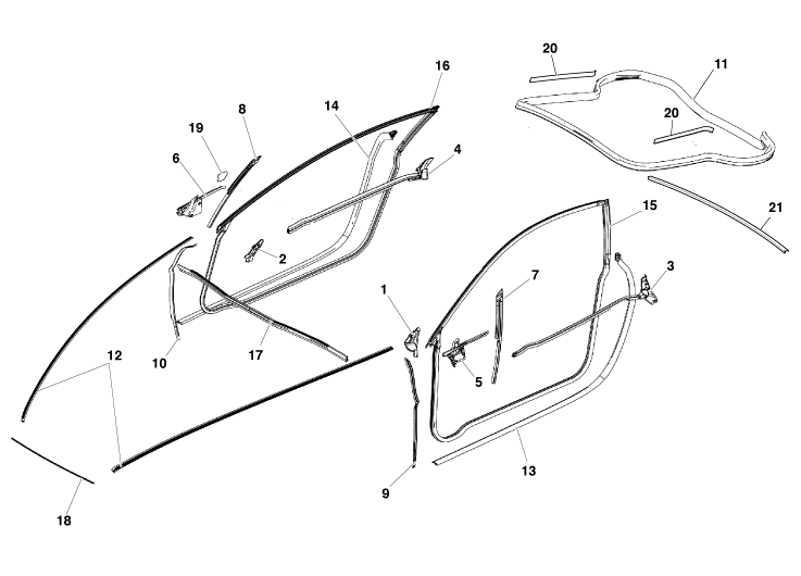 Image of DOOR INNER WEATHERSTRIP SEAL