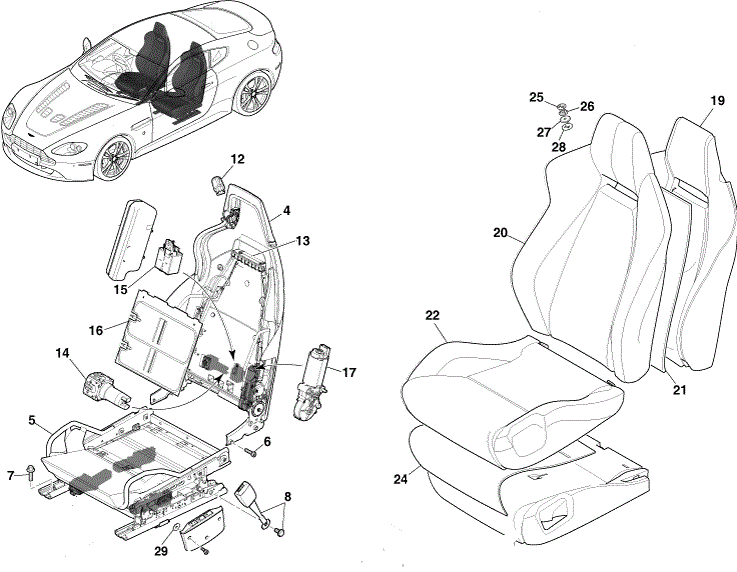 Image of GLOVEBOX & SEAT TILT RELEASE SWITCH