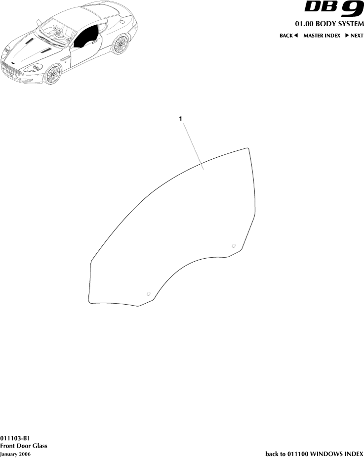 car: DB9,item_no: -,quantity: 1,reference: DB9_05_12_00-00-DB9_05_12_011103-B1