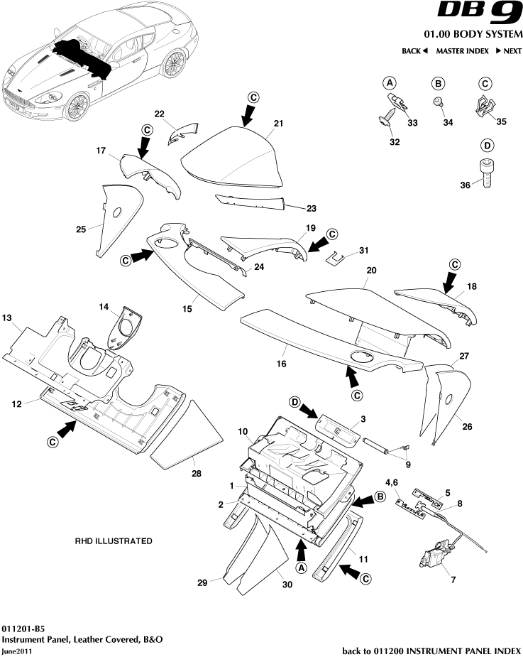 car: DB9,item_no: -,quantity: 1,reference: DB9_05_12_00-00-DB9_05_12_011201-B5