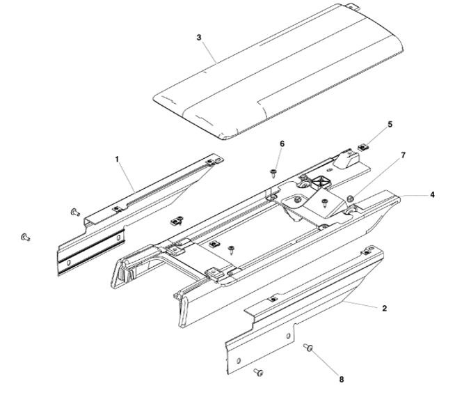 Image of CONSOLE ARMREST STOWAGE PANEL SURROUND
