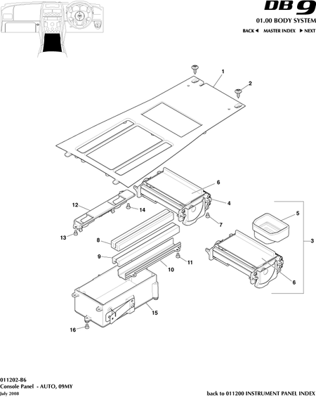 car: DB9,item_no: -,quantity: 1,reference: DB9_05_12_00-00-DB9_05_12_011202-B6