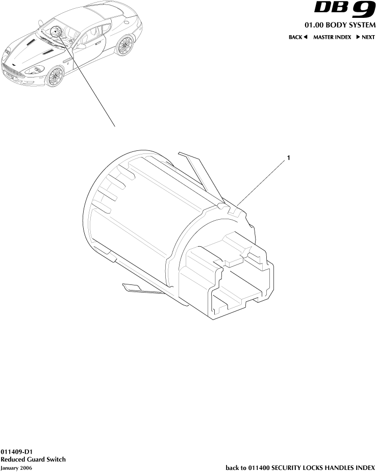 car: DB9,item_no: 1,quantity: 1,reference: DB9_05_12_00-00-DB9_05_12_011409-D1