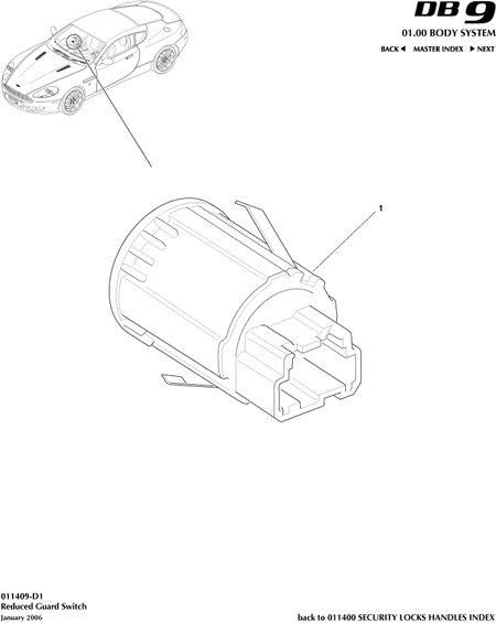 car: DB9,item_no: 1,quantity: 1,reference: DB9_05_12_00-00-DB9_05_12_011409-D1