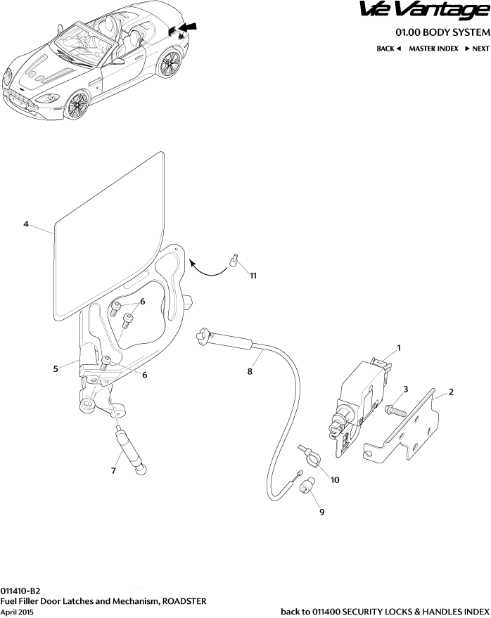 car: VANTAGE V12,item_no: 11,quantity: 1,reference: VANTAGE_V12_00-00-VANTAGE_V12_011410-B2